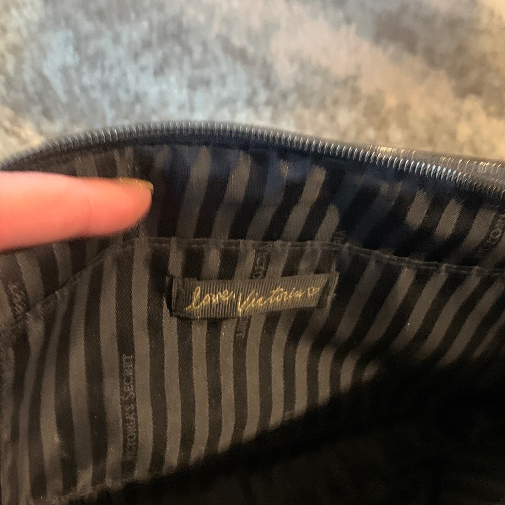 Victoria's Secret Black Travel Bag with Red and Pink Accents - Picture 2 of 4